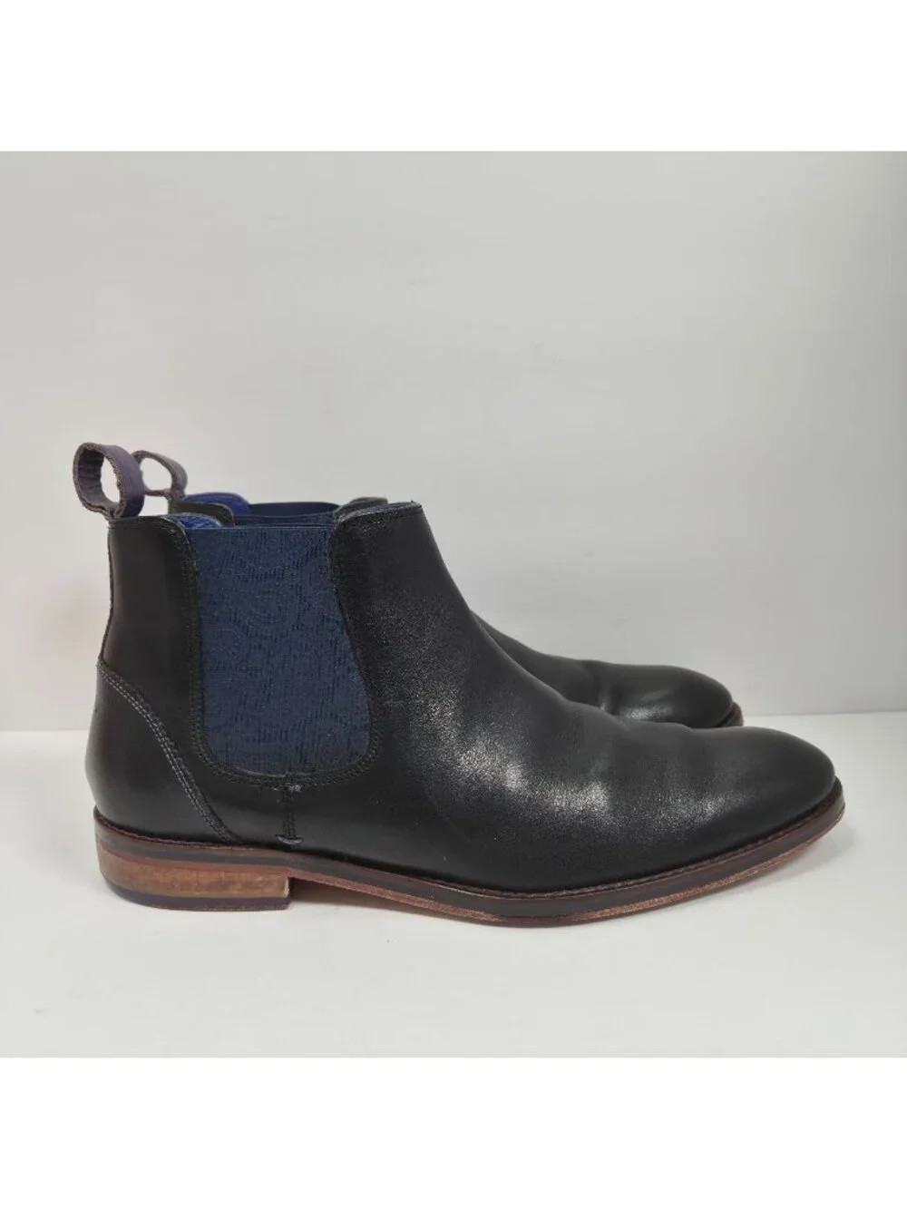 Ted Baker London Camroon2 Men's Black Leather Chelsea Boots US Size 9.5